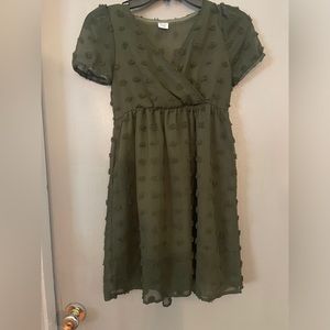 PatPat Olive Green Kids Formal Dress